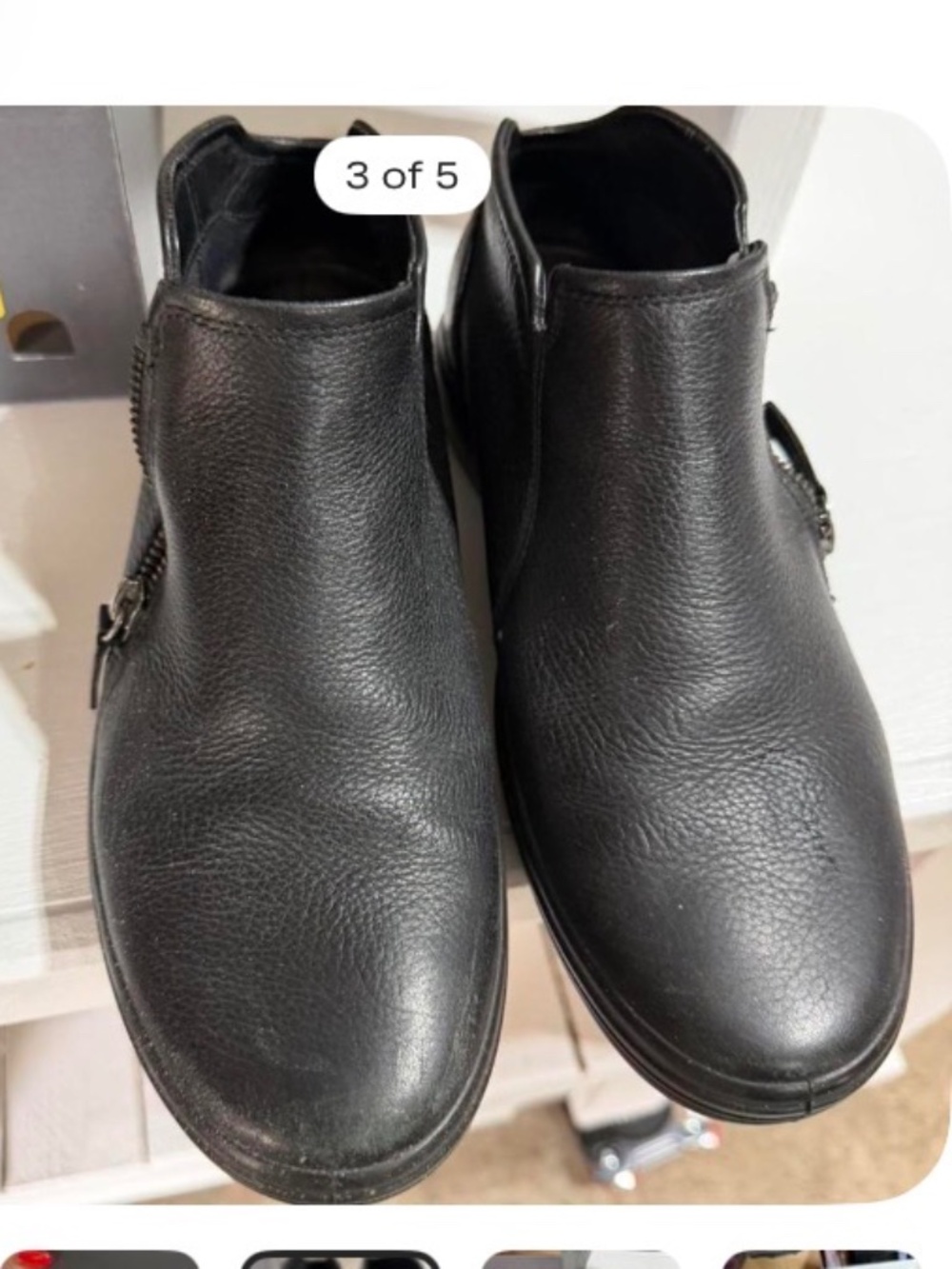 Ecco  sneaker boots black excellent condition leather size 10